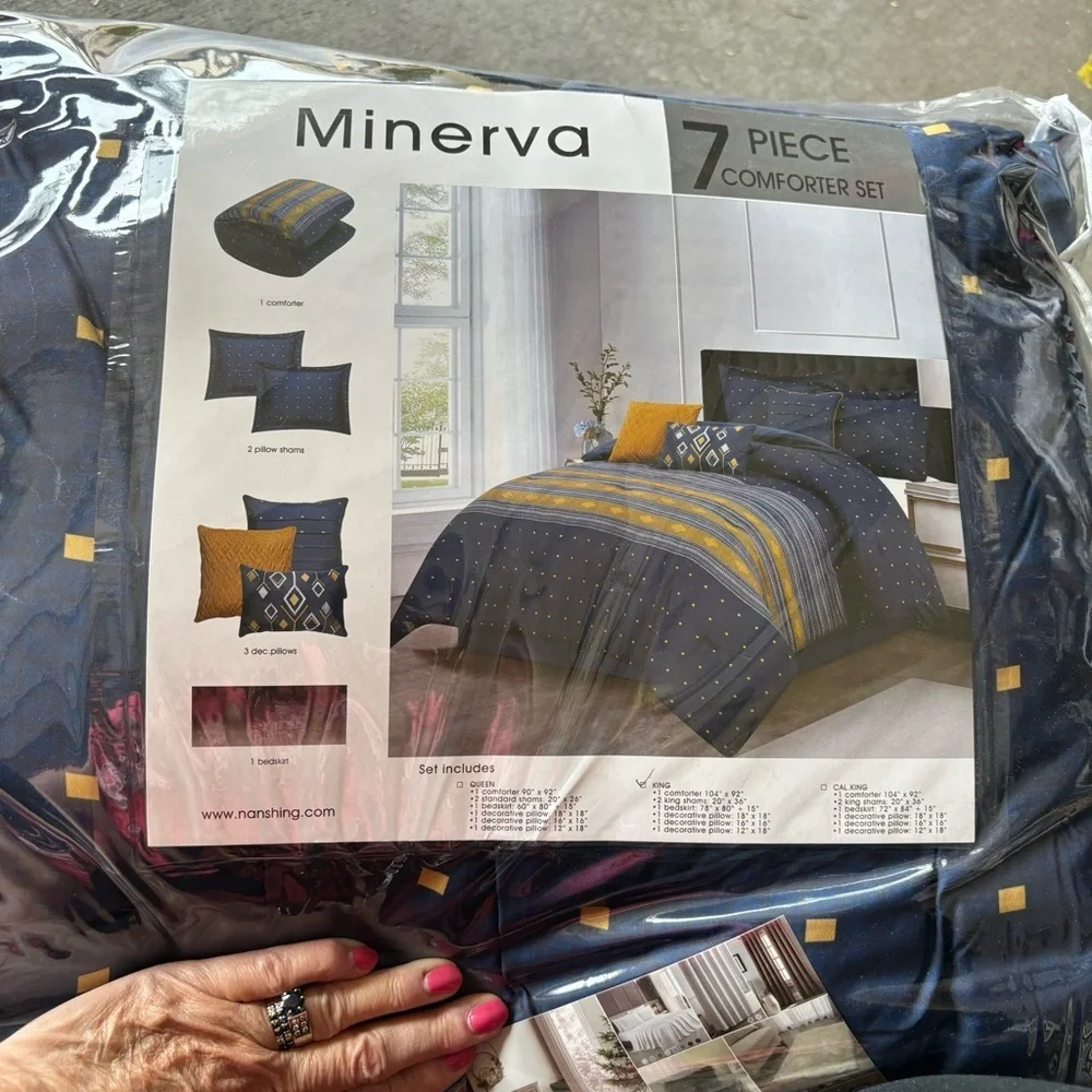 Stratford Park Grand Avenue Jackson Geometric 7 Piece Comforter Set - King